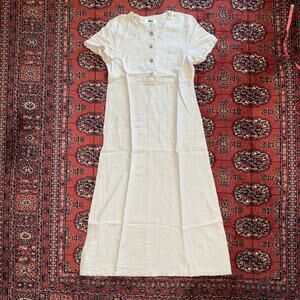 Poetic 8 100% Soft, Natural Linen Pullover Maxi Dress